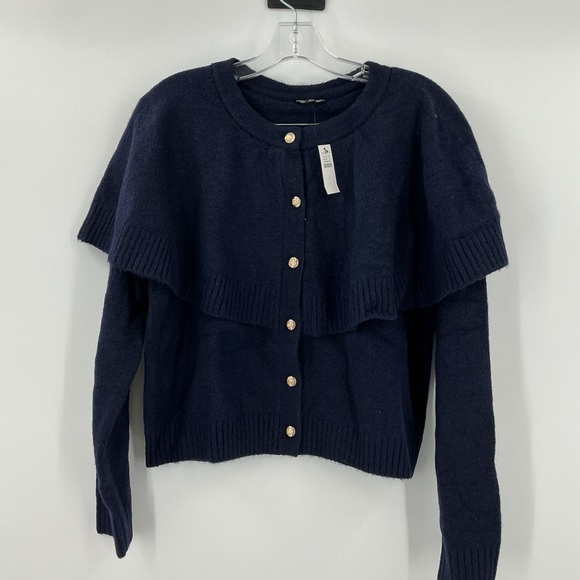 Talbots cape cardigan navy large new - Picture 2 of 10